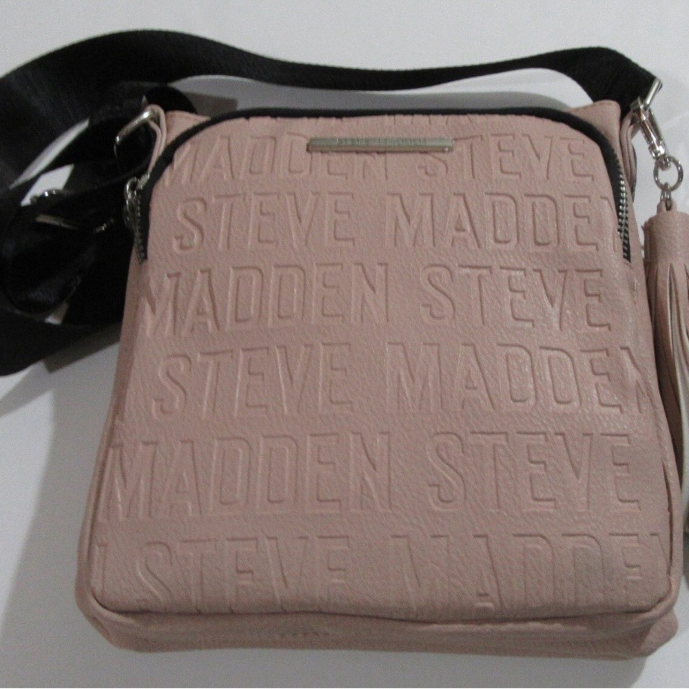 Steve Madden Blush Pink Embossed Messenger Bag